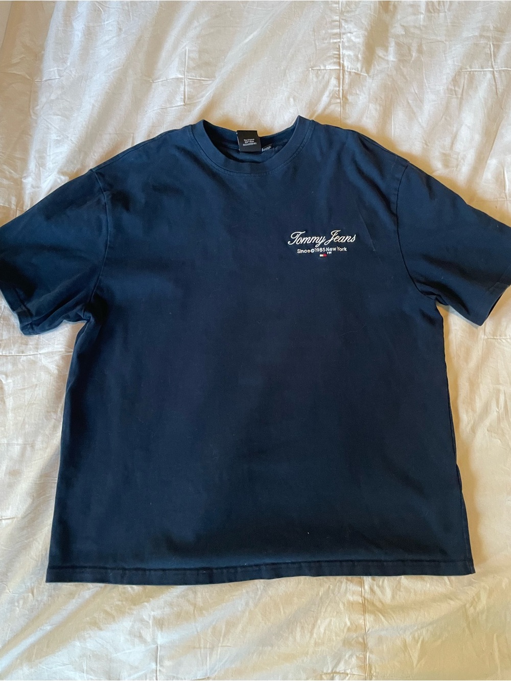 Tommy Hilfiger Men's Navy Logo Crewneck T-Shirt Size Small